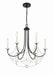 Crystorama - DEL-90806-MK - Six Light Chandelier - Delilah - Matte Black