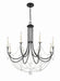 Crystorama - DEL-90808-MK - Eight Light Chandelier - Delilah - Matte Black