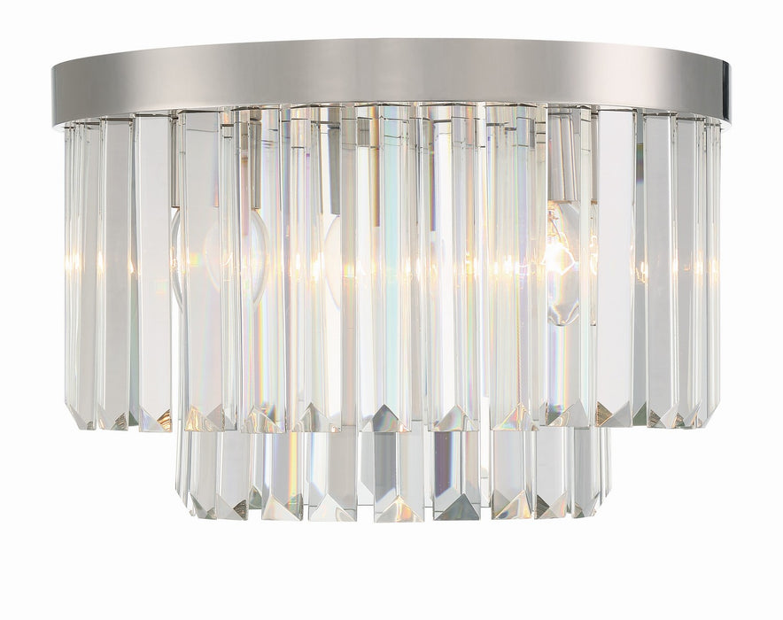 Crystorama - HAY-1400-PN - Four Light Flush Mount - Hayes - Polished Nickel