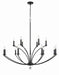 Crystorama - MIL-8015-BK - 15 Light Chandelier - Mila - Black