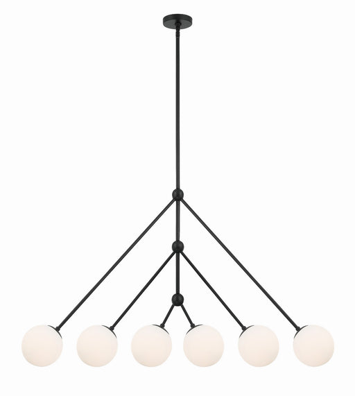 Crystorama - OMN-3006-MK - Six Light Chandelier - Omni - Matte Black