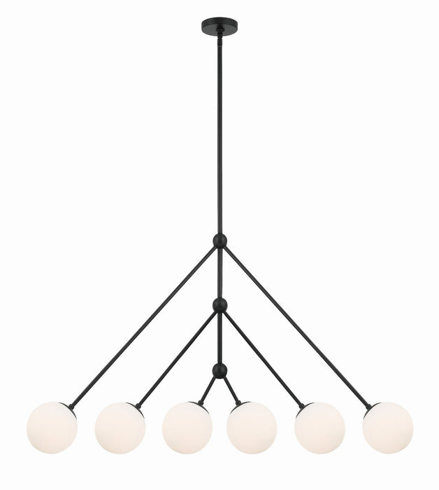 Crystorama - OMN-3006-MK - Six Light Chandelier - Omni - Matte Black