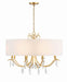 Crystorama - ROL-18808-GA - Eight Light Chandelier - Rollins - Antique Gold