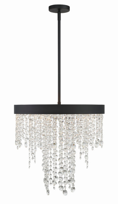 Crystorama - WIN-615-BF-CL-MWP - Five Light Chandelier - Winham - Black Forged