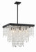 Crystorama - WIN-618-BF-CL-MWP - Eight Light Chandelier - Winham - Black Forged