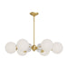 Alora - CH415330BGOP - Six Light Chandelier - Celia - Brushed Gold/Opal Glass