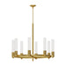 Alora - CH416108BG - Eight Light Chandelier - Rue - Brushed Gold