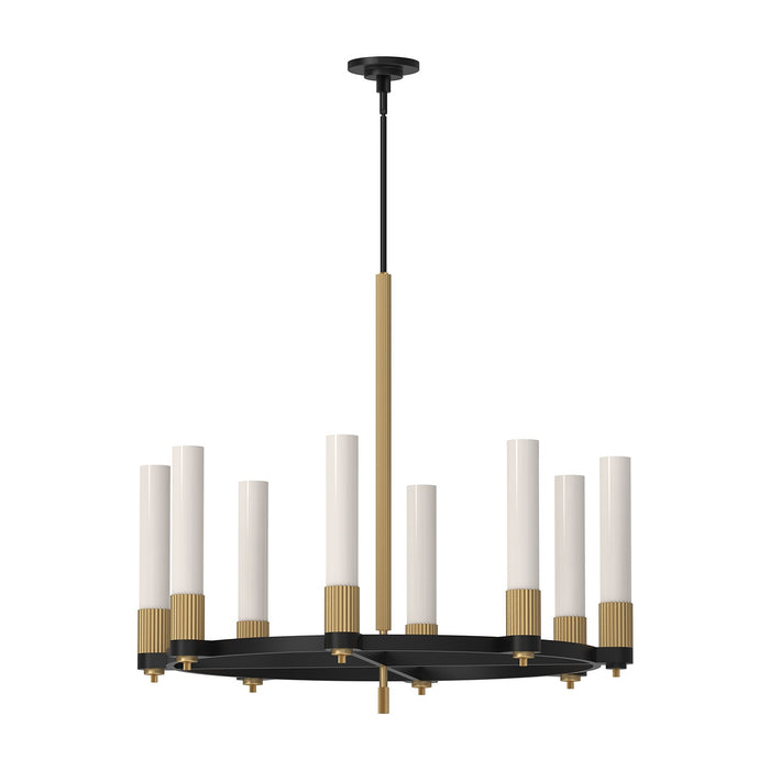 Alora - CH416108MBBG - Eight Light Chandelier - Rue - Matte Black/Brushed Gold