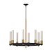 Alora - CH416108MBBG - Eight Light Chandelier - Rue - Matte Black/Brushed Gold