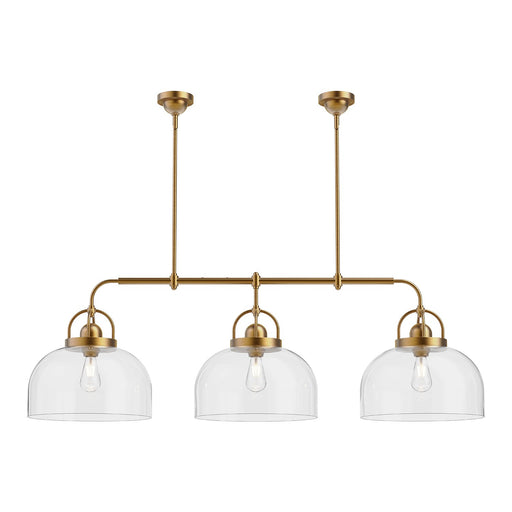 Alora - LP461155AG - Three Light Linear Pendant - Lancaster - Aged Gold