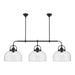 Alora - LP461155MB - Three Light Linear Pendant - Lancaster - Matte Black