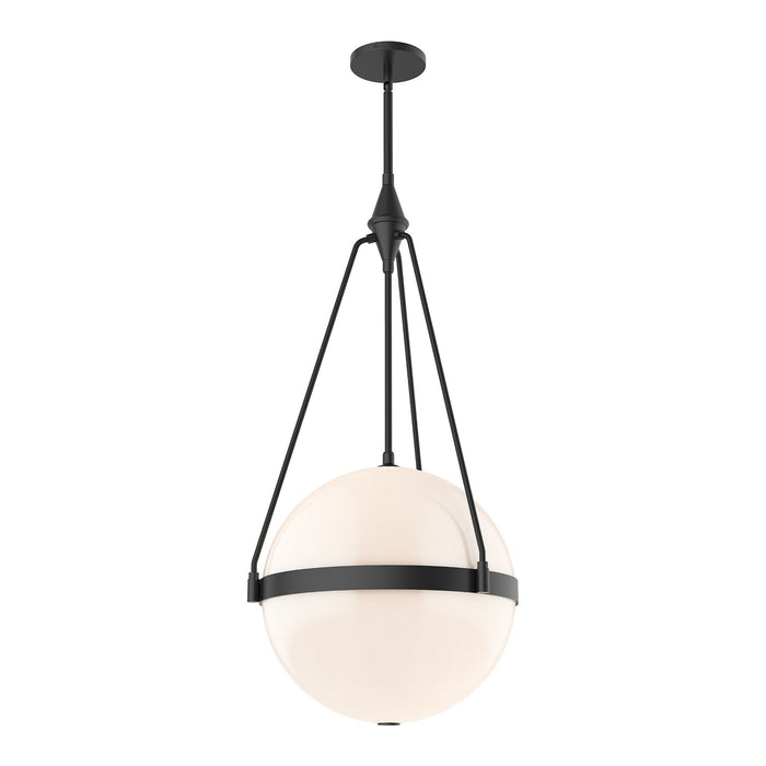 Alora - PD406418MBGO - Four Light Pendant - Harmony - Matte Black/Glossy Opal Glass