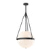 Alora - PD406418MBGO - Four Light Pendant - Harmony - Matte Black/Glossy Opal Glass