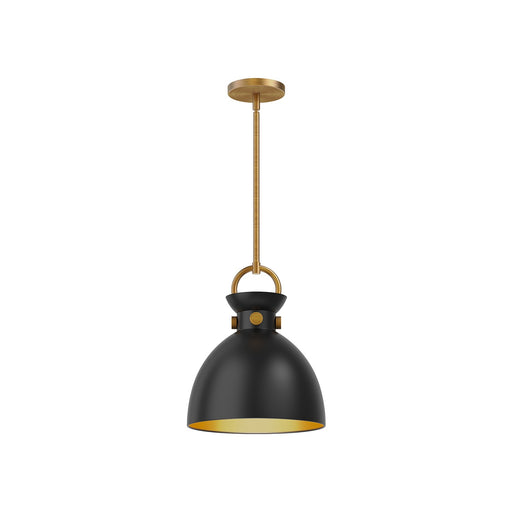 Alora - PD411311AGMB - One Light Pendant - Waldo - Aged Gold/Matte Black