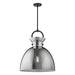 Alora - PD411818MBSM - One Light Pendant - Waldo - Matte Black/Smoked