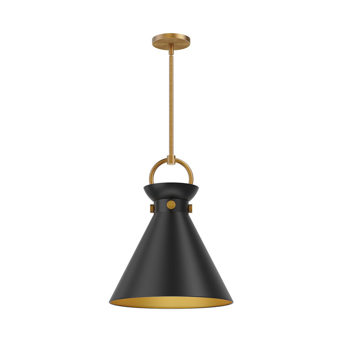 Alora - PD412014AGMB - One Light Pendant - Emerson - Aged Gold/Matte Black