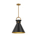 Alora - PD412014AGMB - One Light Pendant - Emerson - Aged Gold/Matte Black