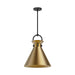 Alora - PD412014MBAG - One Light Pendant - Emerson - Matte Black/Aged Gold