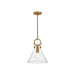 Alora - PD412511AGCL - One Light Pendant - Emerson - Aged Gold/Clear