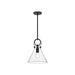 Alora - PD412511MBCL - One Light Pendant - Emerson - Matte Black/Clear Glass