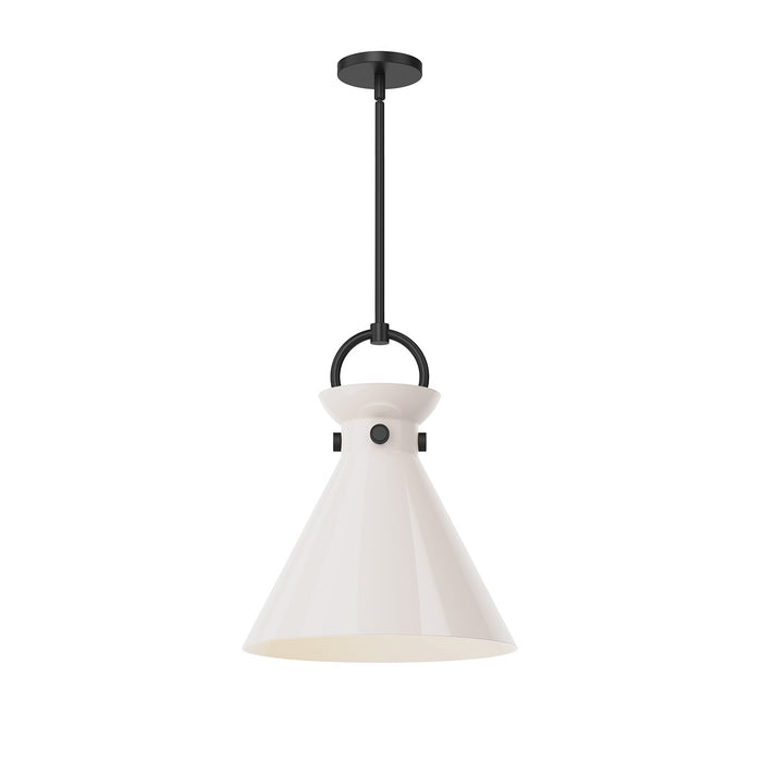 Alora - PD412514MBGO - One Light Pendant - Emerson - Matte Black/Glossy Opal Glass