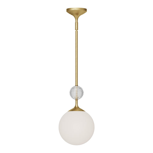 Alora - PD415308BGOP - One Light Pendant - Celia - Brushed Gold/Opal Glass