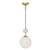 Alora - PD415308BGOP - One Light Pendant - Celia - Brushed Gold/Opal Glass