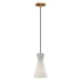 Alora - PD473706AGOP - One Light Pendant - Betty - Aged Gold/Opal Glass