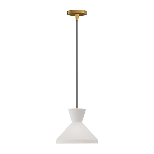 Alora - PD473710AGOP - One Light Pendant - Betty - Aged Gold/Opal Glass