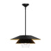 Alora - PD475120MBCL - One Light Pendant - Tetsu - Matte Black/Clear Glass