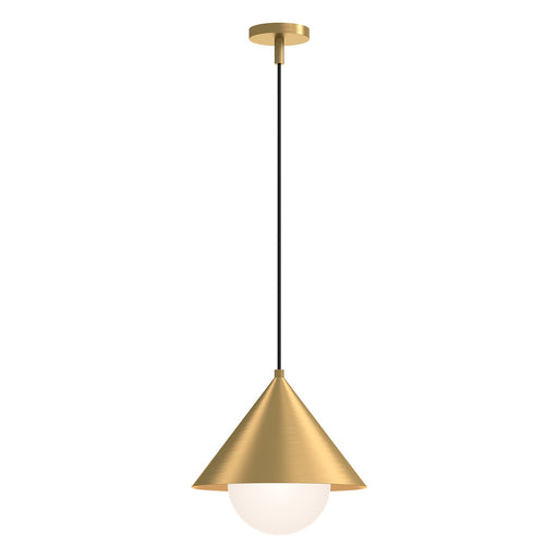 Alora - PD485214BGOP - One Light Pendant - Remy - Brushed Gold/Opal Glass