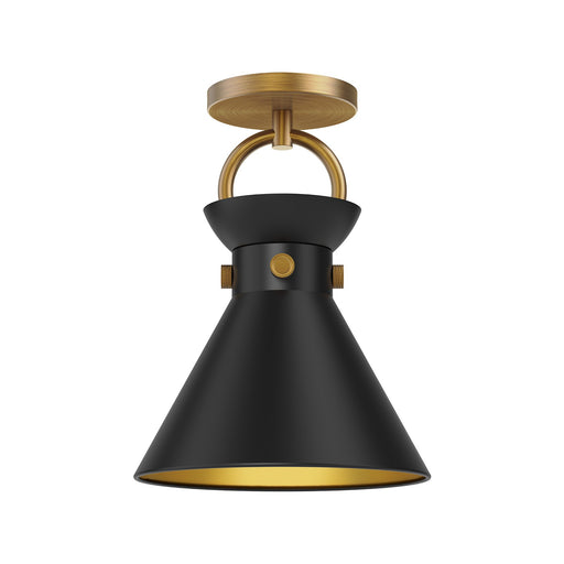 Alora - SF412009AGMB - One Light Semi-Flush Mount - Emerson - Aged Gold/Matte Black