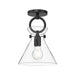 Alora - SF412509MBCL - One Light Semi-Flush Mount - Emerson - Matte Black/Clear Glass