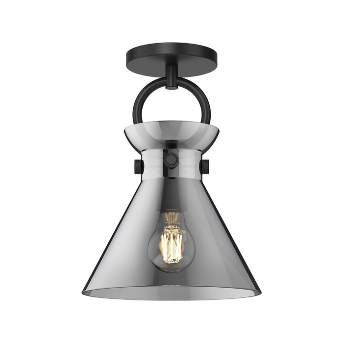 Alora - SF412509MBSM - One Light Semi-Flush Mount - Emerson - Matte Black/Smoked