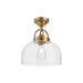 Alora - SF461101AG - One Light Semi-Flush Mount - Lancaster - Aged Gold