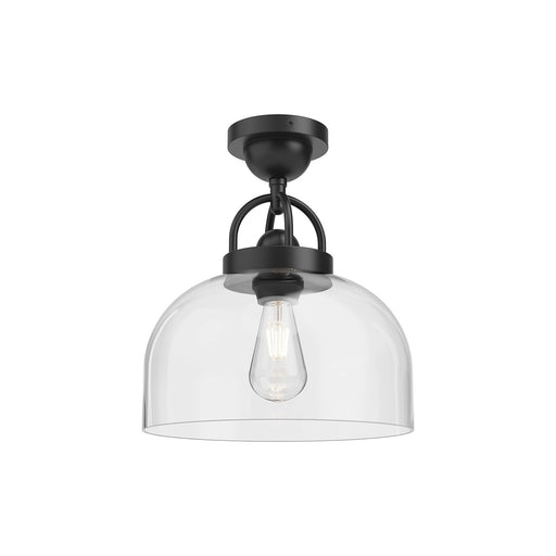 Alora - SF461101MB - One Light Semi-Flush Mount - Lancaster - Matte Black