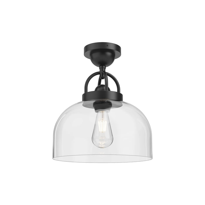 Alora - SF461101MB - One Light Semi-Flush Mount - Lancaster - Matte Black