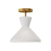 Alora - SF473710AGOP - One Light Semi-Flush Mount - Betty - Aged Gold/Opal Glass