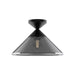 Alora - SF521012MBSM - One Light Semi-Flush Mount - Mauer - Matte Black/Smoked