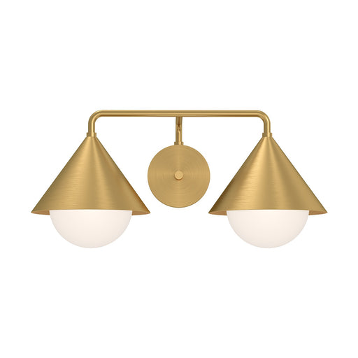 Alora - VL485221BGOP - Two Light Vanity - Remy - Brushed Gold/Opal Glass