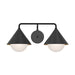 Alora - VL485221MBOP - Two Light Vanity - Remy - Matte Black/Opal Glass