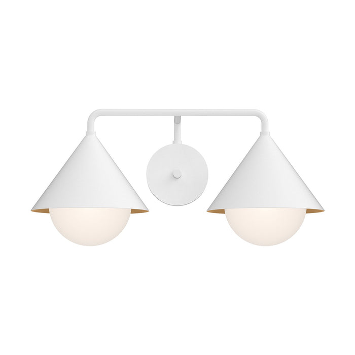 Alora - VL485221WHOP - Two Light Vanity - Remy - White/Opal Glass