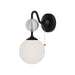 Alora - WV415306MBOP - One Light Wall Sconce - Celia - Matte Black/Opal Glass