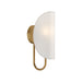 Alora - WV450706AGCW - One Light Wall Sconce - Seno - Aged Gold/White Cotton Fabric