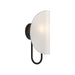 Alora - WV450706MBCW - One Light Wall Sconce - Seno - Matte Black/White Cotton Fabric