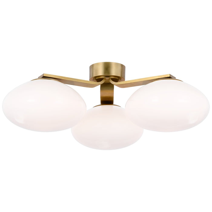 Visual Comfort Signature - CD 4015SB-WG - LED Flush Mount - Marisol - Soft Brass