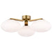 Visual Comfort Signature - CD 4015SB-WG - LED Flush Mount - Marisol - Soft Brass