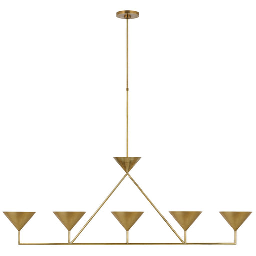 Visual Comfort Signature - PCD 5216HAB - LED Linear Chandelier - Orsay - Hand-Rubbed Antique Brass