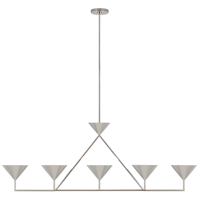 Visual Comfort Signature - PCD 5216PN - LED Linear Chandelier - Orsay - Polished Nickel