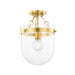 Mitzi - H763601-AGB - One Light Semi Flush Mount - Dunbar - Aged Brass